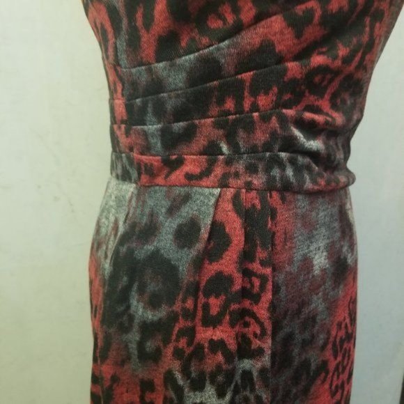 Frank Lyman Design V-neck animal printed dress women's size 4 (252) - Picture 5 of 13